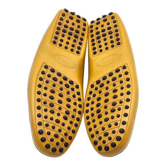 Tod’s Gommino Penny Men’s Leather Driving Loafers Yellow UK 7 US 8.5 - New $695 - Picture 6 of 9